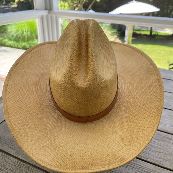 Riverbend Bangora Straw Cattlemen Tan Western Style Hat Size Small - Picture 4 of 8